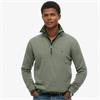 SUPERDRY ESSENTIALS COTTON 1/2 ZIP - GREEN