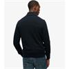 SUPERDRY ESSENTIALS COTTON 1/2 ZIP - NAVY