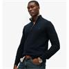 SUPERDRY ESSENTIALS COTTON 1/2 ZIP - NAVY