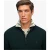SUPERDRY ESSENTIALS COTTON 1/2 ZIP - GREEN