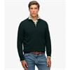SUPERDRY ESSENTIALS COTTON 1/2 ZIP - GREEN