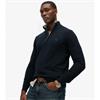 SUPERDRY ESSENTIALS COTTON 1/2 ZIP - NAVY