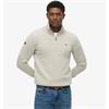 SUPERDRY COTTON 1/2 ZIP KNIT - GREY