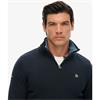 SUPERDRY COTTON 1/2 ZIP KNIT - NAVY