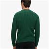 SUPERDRY COTTON CABLE KNIT JUMPER - GREEN