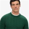 SUPERDRY COTTON CABLE KNIT JUMPER - GREEN