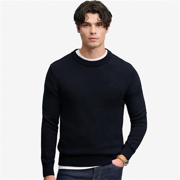 SUPERDRY PREPPY COTTON JUMPER - NAVY