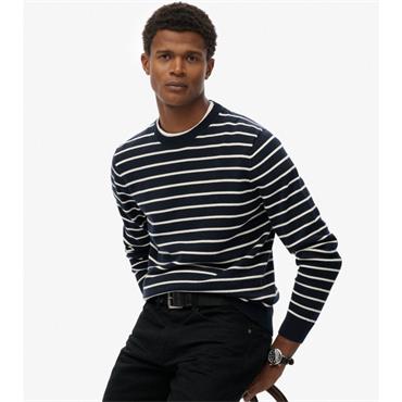 SUPERDRY MERCHANT BRETON JUMPER - NAVY