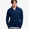 SUPERDRY PREP ESSENTIAL COTTON 1/2 ZIP - BLUE