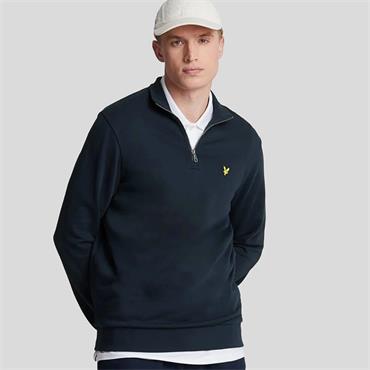 LYLE&SCOTT LOOPBACK 1/4 ZIP SWEAT - NAVY