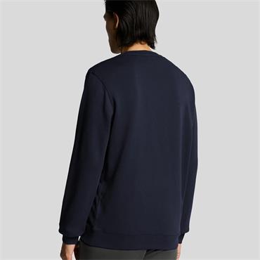 LYLE&SCOTT SUPERFINE CREW SWEATSHIRT - NAVY