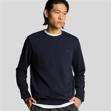 LYLE&SCOTT SUPERFINE CREW SWEATSHIRT - NAVY