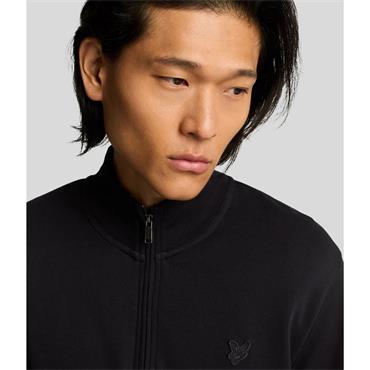 LYLE&SCOTT SUPERFINE 1/4 ZIP SWEATSHIRT - BLACK