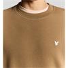 LYLE&SCOTT DIAGONAL WEAVE SWEATSHIRT - GOLD
