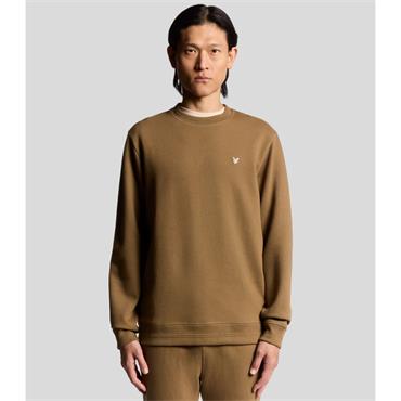 LYLE&SCOTT DIAGONAL WEAVE SWEATSHIRT - GOLD