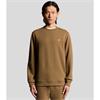 LYLE&SCOTT DIAGONAL WEAVE SWEATSHIRT - GOLD