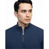 MINERAL BRENDAN RIBBED 1/4 ZIP - BLUE