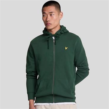 LYLE&SCOTT ZIP-UP HOODIE - GREEN