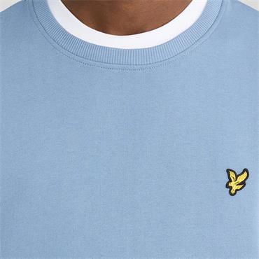 LYLE&SCOTT COTTON CREW NECK SWEATSHIRT - BLUE