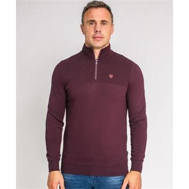 XV KINGS NARBONNE 1/4 ZIP SWEATSHIRT - BURGUNDY