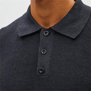 DIESEL JAKOB KNIT POLO - CHARCOAL