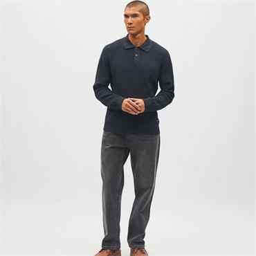 DIESEL JAKOB KNIT POLO - CHARCOAL