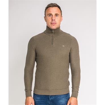 XV KINGS PERPIGNAN 1/4 ZIP JUMPER - OLIVE