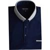 ADVISE KNITTED COLLAR POLO SHIRT - NAVY
