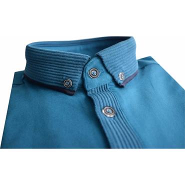 ADVISE KNITTED COLLAR POLO SHIRT - TURQUOISE