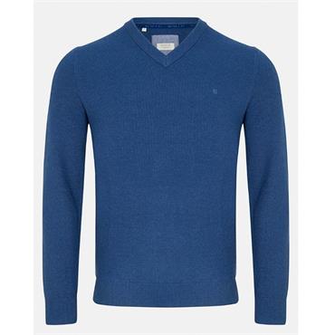 BENETTI QUINN V-NECK JUMPER - BLUE