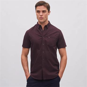 DIESEL SULLIVAN SHORT SLEEVE SHIRT - BURGUNDY