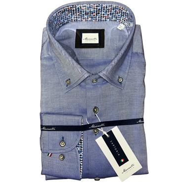 MARNELLI SCOTT PLAIN SHIRT - BLUE
