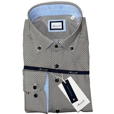 MARNELLI SCOTT PRINT SHIRT - NAVY