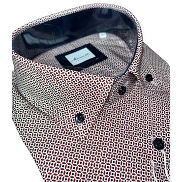 MARNELLI SCOTT PRINT SHIRT - RED
