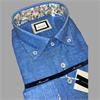 MARNELLI SCOTT LINEN MIX SHIRT - BLUE
