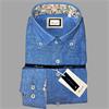 MARNELLI SCOTT LINEN MIX SHIRT - BLUE