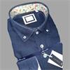 MARNELLI SCOTT LINEN MIX SHIRT - NAVY