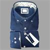 MARNELLI SCOTT LINEN MIX SHIRT - NAVY