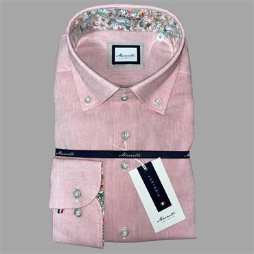 MARNELLI SCOTT LINEN MIX SHIRT - PINK