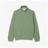LACOSTE ZIP-UP INTERLOCK SWEATSHIRT - GREEN
