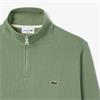 LACOSTE ZIP-UP INTERLOCK SWEATSHIRT - GREEN