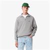 LACOSTE ZIP-UP INTERLOCK SWEATSHIRT - GREY