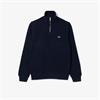 LACOSTE ZIP-UP INTERLOCK SWEATSHIRT - NAVY