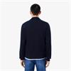 LACOSTE ZIP-UP INTERLOCK SWEATSHIRT - NAVY