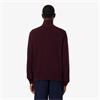 LACOSTE ZIP-UP INTERLOCK SWEATSHIRT - BURGUNDY