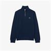 LACOSTE ZIP-UP INTERLOCK SWEATSHIRT - NAVY