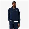 LACOSTE ZIP-UP INTERLOCK SWEATSHIRT - NAVY