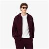 LACOSTE ZIP-UP FLEECE HOODIE - BURGUNDY