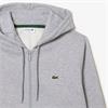 LACOSTE ZIP-UP FLEECE HOODIE - GREY