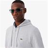 LACOSTE ZIP-UP FLEECE HOODIE - GREY